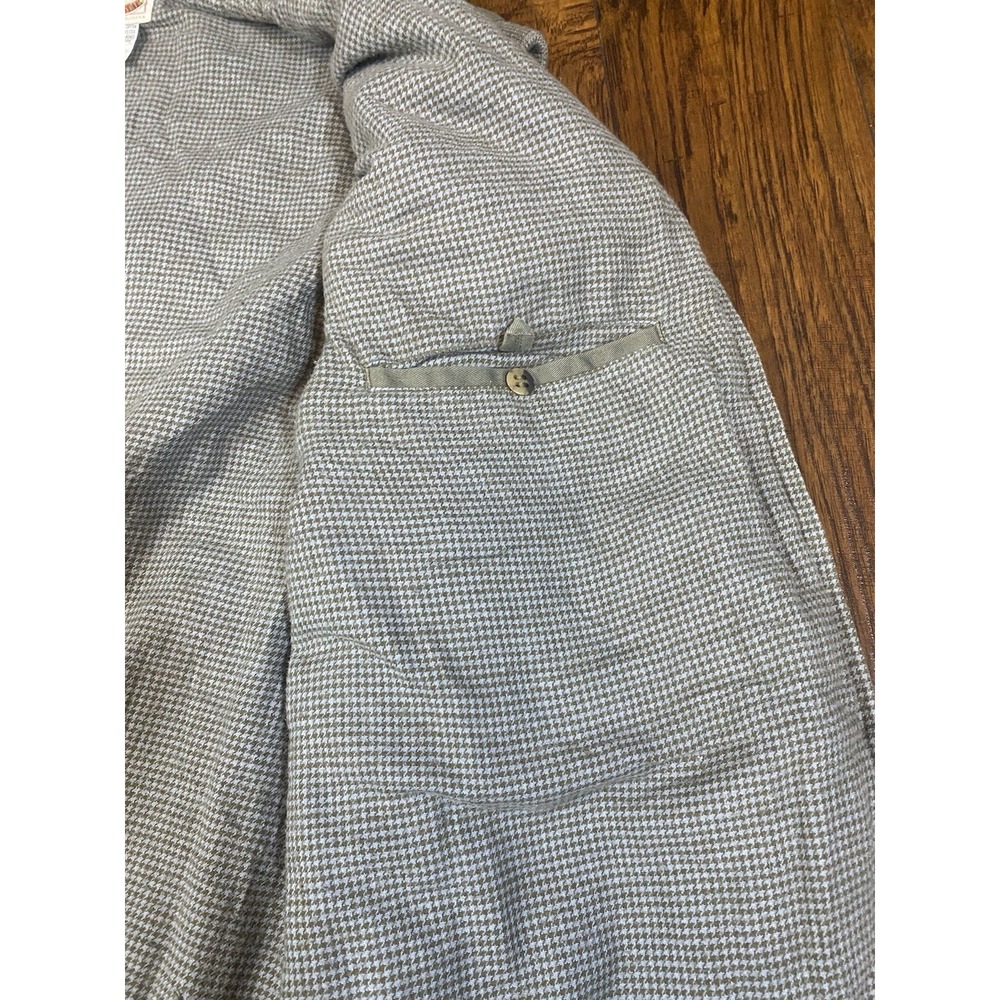 Vintage Banana Republic Safari Vest Mens XL Quilted Cotton Wool Trim Olive Green - Picture 11 of 13